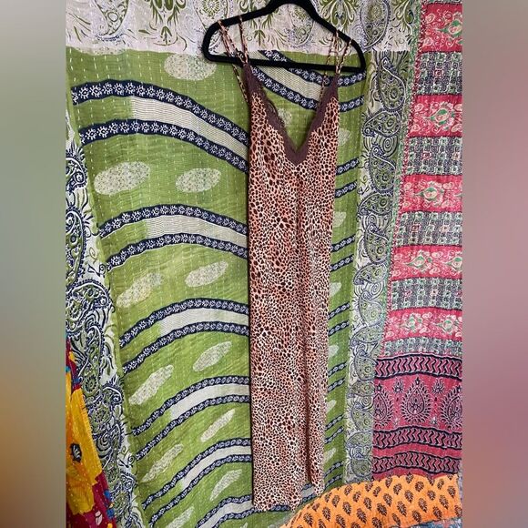 Oscar de la Renta Leopard Print Midi Slip Dress Size Large - Picture 6 of 15